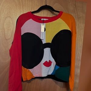 Colorful Graphic Long Sleeve Top